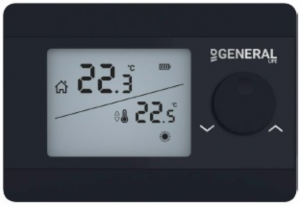 General Ηλεκτρονικός θερμοστάτης χώρου θέρμανσης ή ψύξης HT 250S RF Μαύρος
