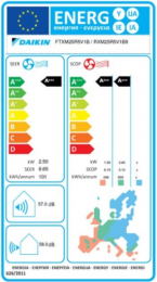 FTXΜ25R ENERGY LABEL