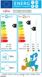 FUJITSU KM 12 ENERGY LABEL