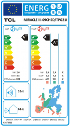 ENERGY LABEL MIRACLE 9000